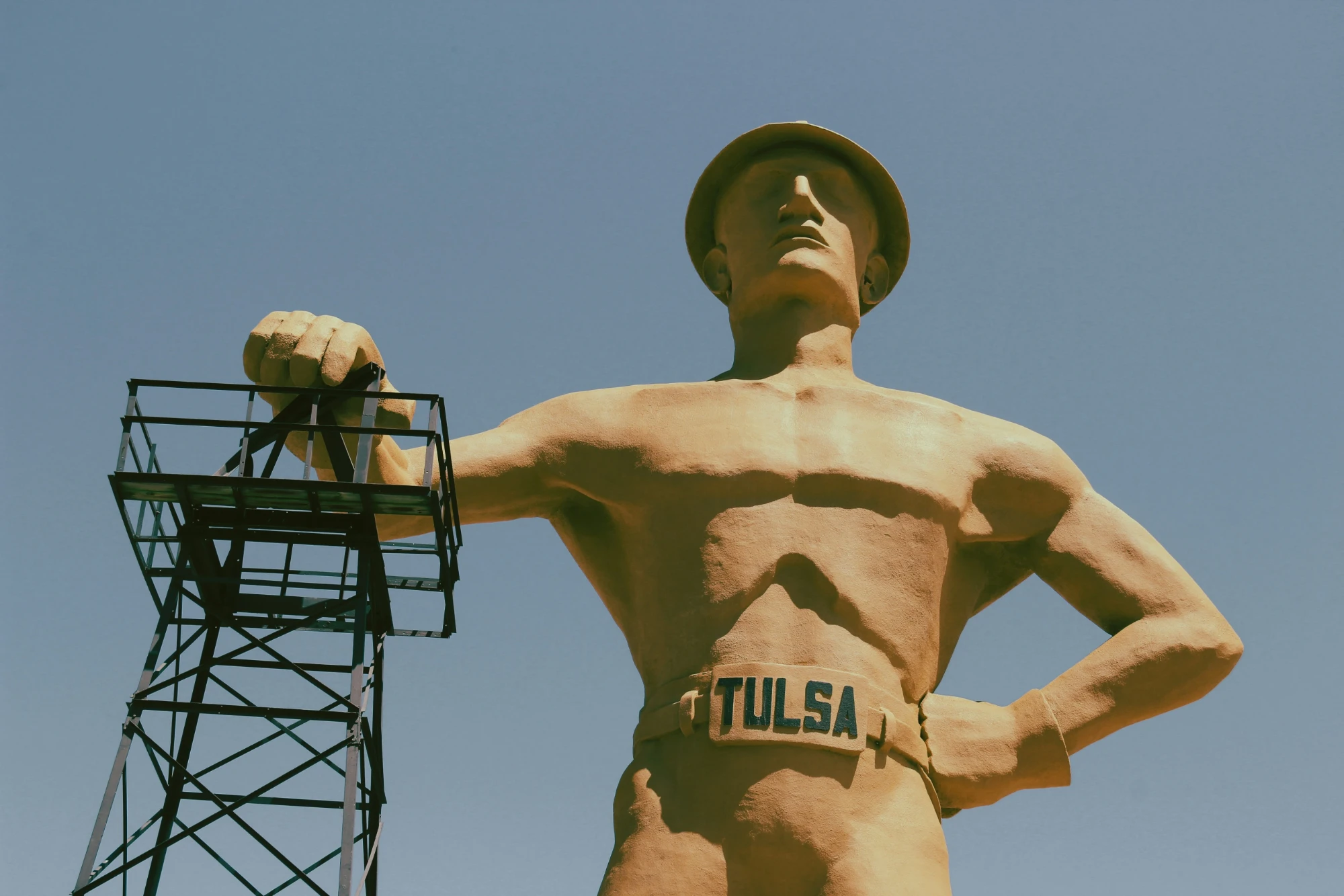 The Golden Driller statue, a Tulsa landmark